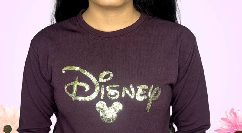 Brown Embroidered Round Neck Sweatshirt - Image 4