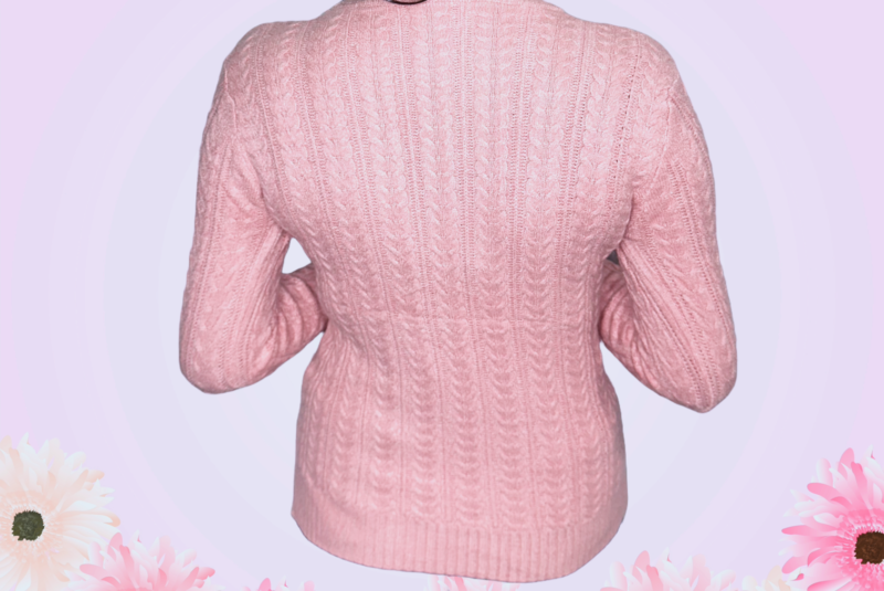 Pink Viscose Blend Round Neck Sweater - Image 5